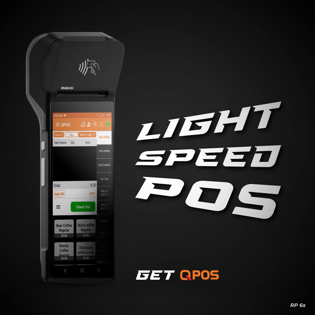 Light Speed POS Machine | RP6s | Rugtek Handheld Machine