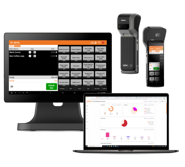 Restaurant billing management system interface